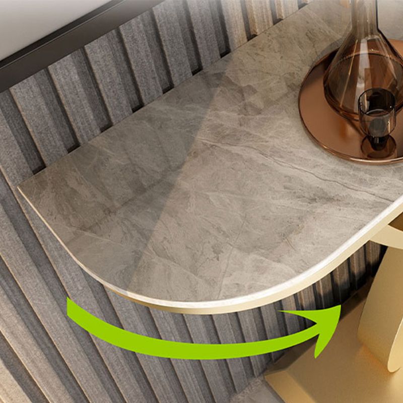 Pedestal Glam Slate Rectangle Scratch Resistant Console Table