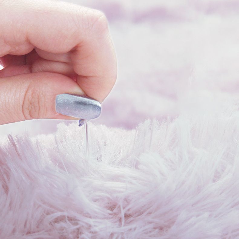 Multicolor Solid Rug Polyester Minimalist Carpet Non-Slip Backing Indoor Rug for Living Room