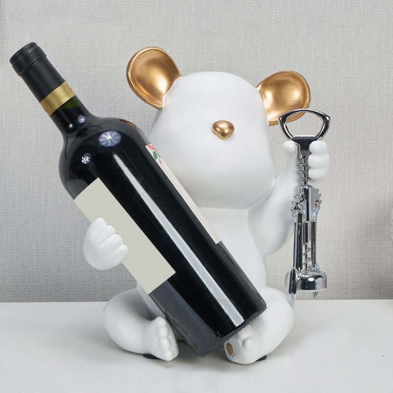 Glam Tabletop Bottle Holder Resin Wine Bottle Rack for Parlor