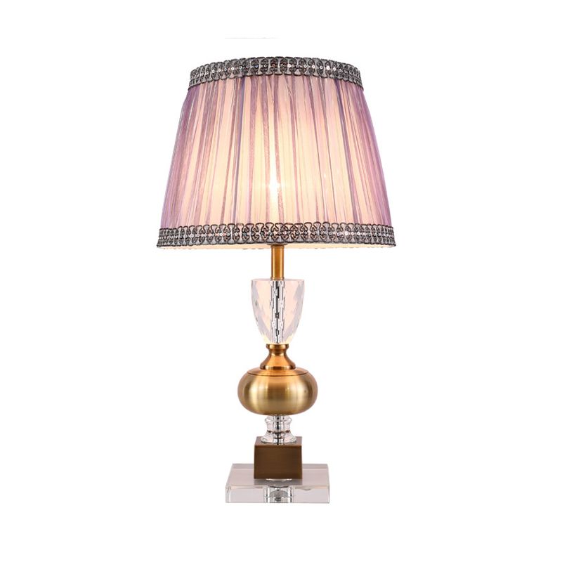Lampe d'étude effilée Modern Fabric 1 Éclairage de tâche de l'ampoule en violet clair pour la chambre