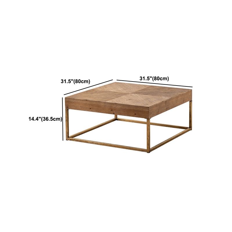 French Country Light Wood Distressed Cocktail Table Wooden Coffee Table for Home