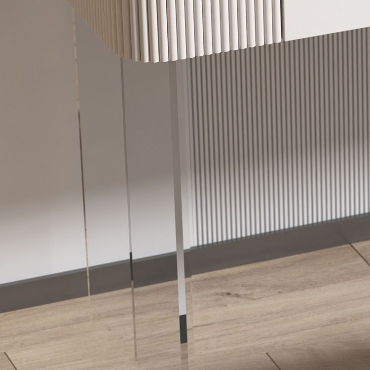 Contemporary Makeup Counter with Drawer, Wooden Vanity Dressing Table