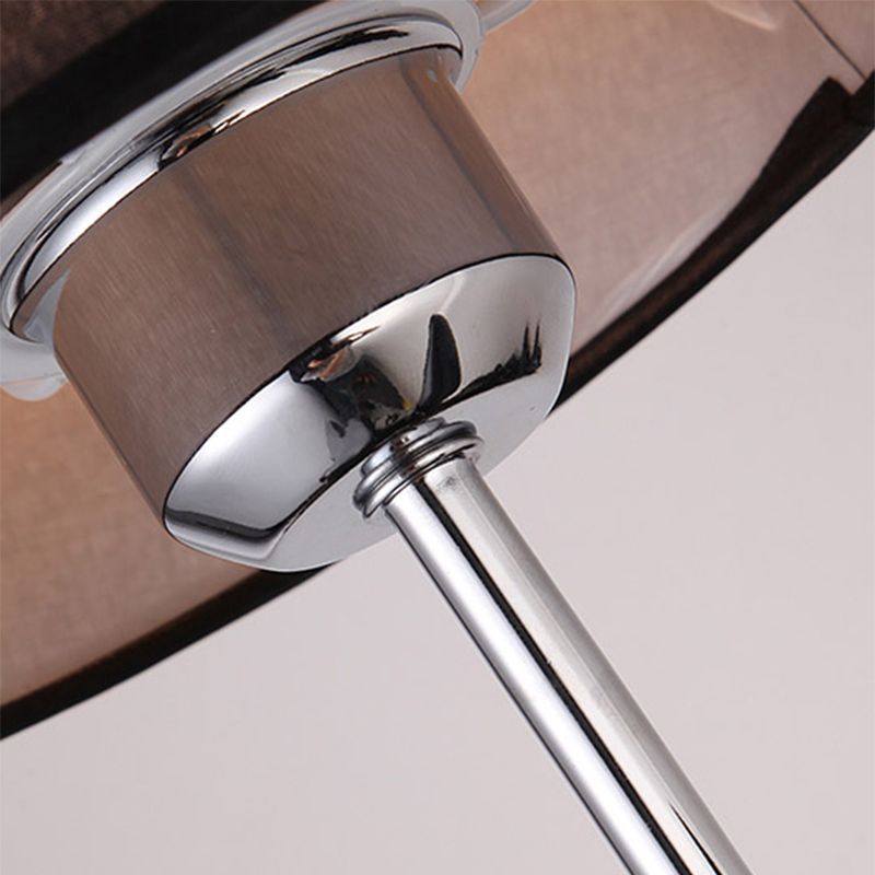 One Bulb Bedroom Wall Mounted Lamp Classic Black/White/Gold Sconce Light Fixture with Cone Fabric Shade