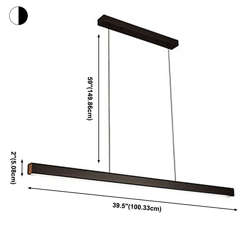 Nordic Modern Island Light LED Long Linear Pendant Lamp pour salle à manger