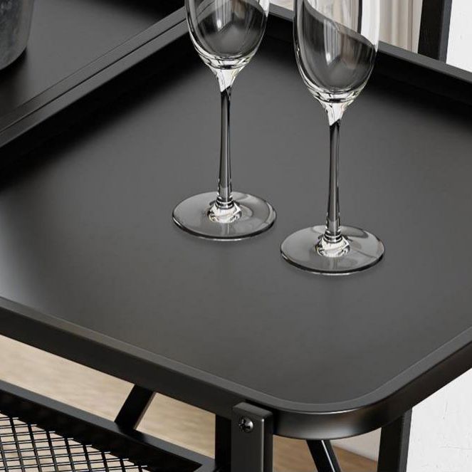 35.43" High Rolling Contemporary Prep Table Metal Prep Table