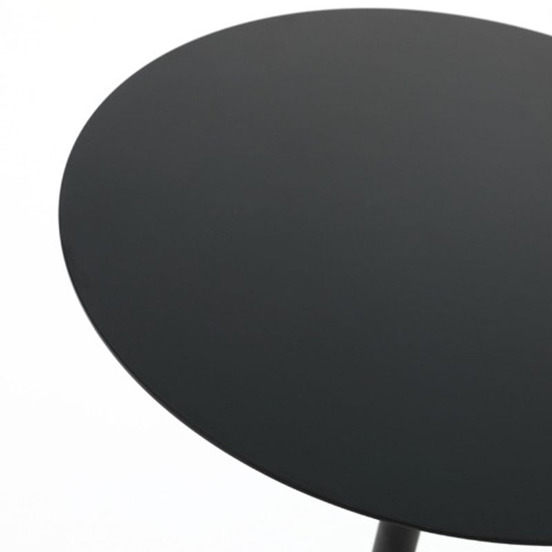 Contemporary Round End Table 23.62" Tall Pedestal Side End Snack Table