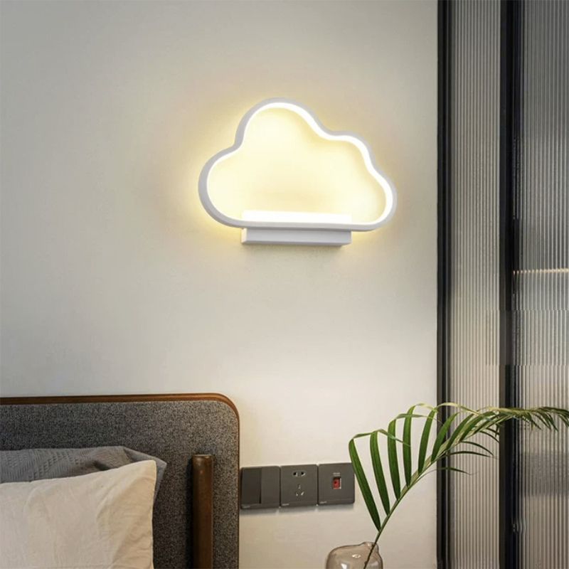 Single Contemporary Black/White Wall Mounted Sconce Metal Wall Light