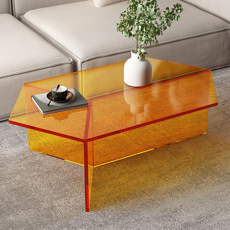 Acrylic Clear Coffee Table Modern Cocktail Table for Living Room