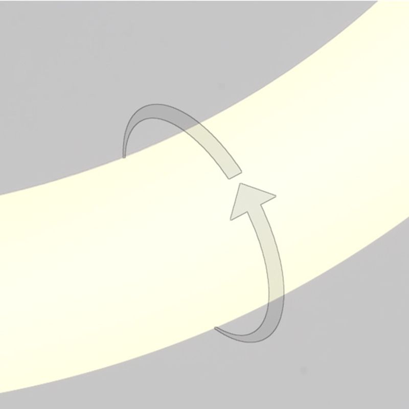 Modern Luxury LED Pendant Light Aluminium Circular Hanging Lamp with Acrylic Shade