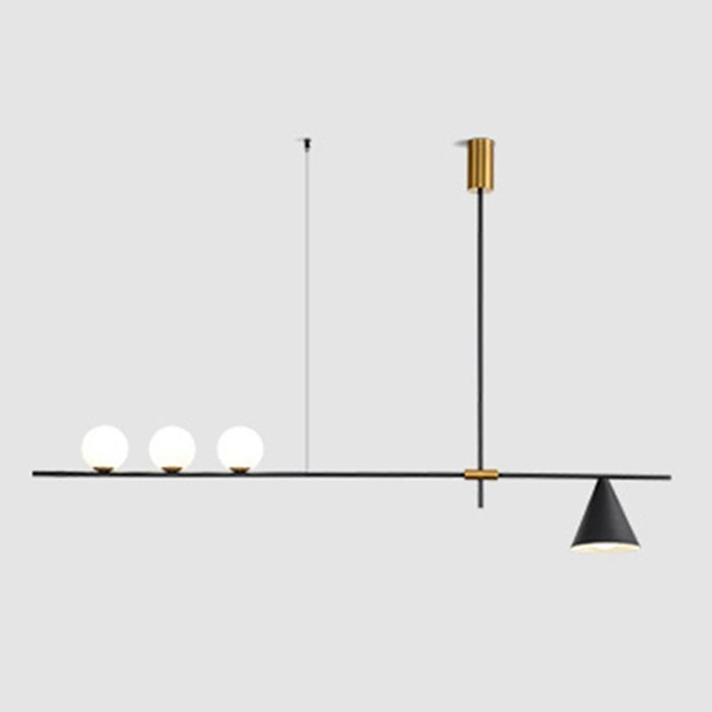 Luces colgantes de cocina modernas luces colgantes de isla esférica vidrio blanco