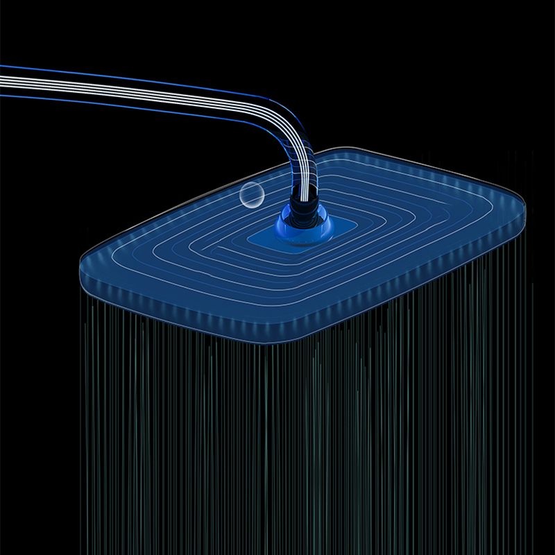 Modern Brass Shower Set 2 Shower Heads Shower Faucet in Gray and White