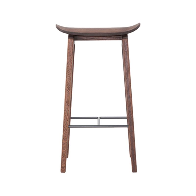 Industrial Solid Wood Stool Saddle Seat Stool for Living Room