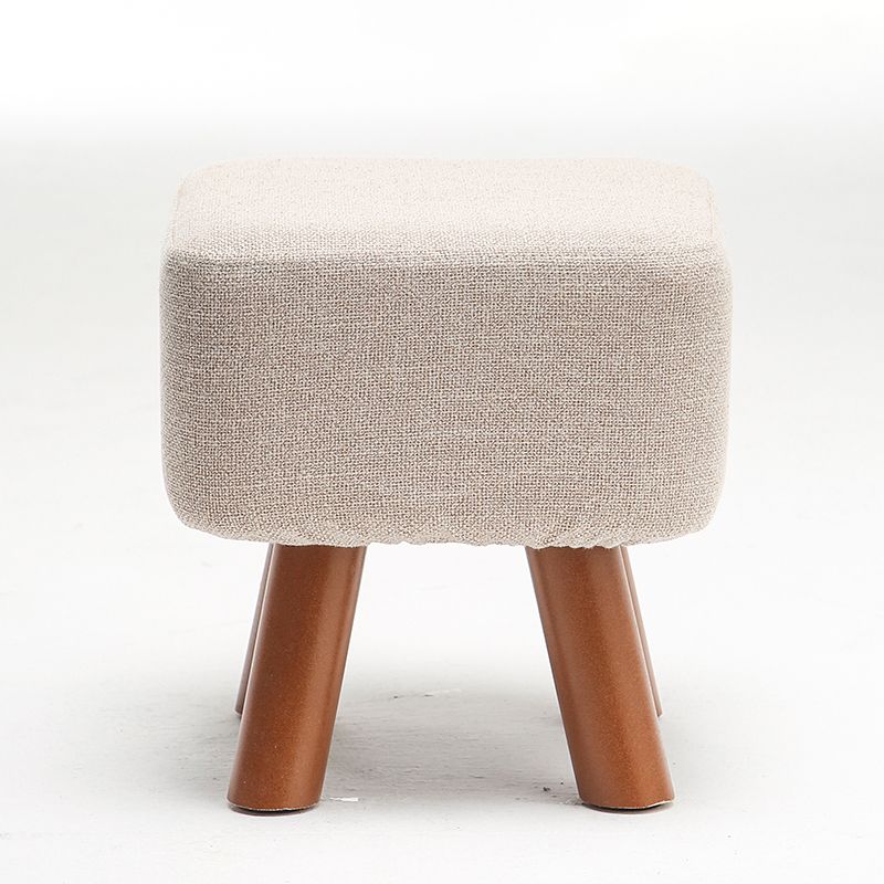 Solid Color Tear Resistant Ottoman Modern Blue Standard for Home Drawing Room