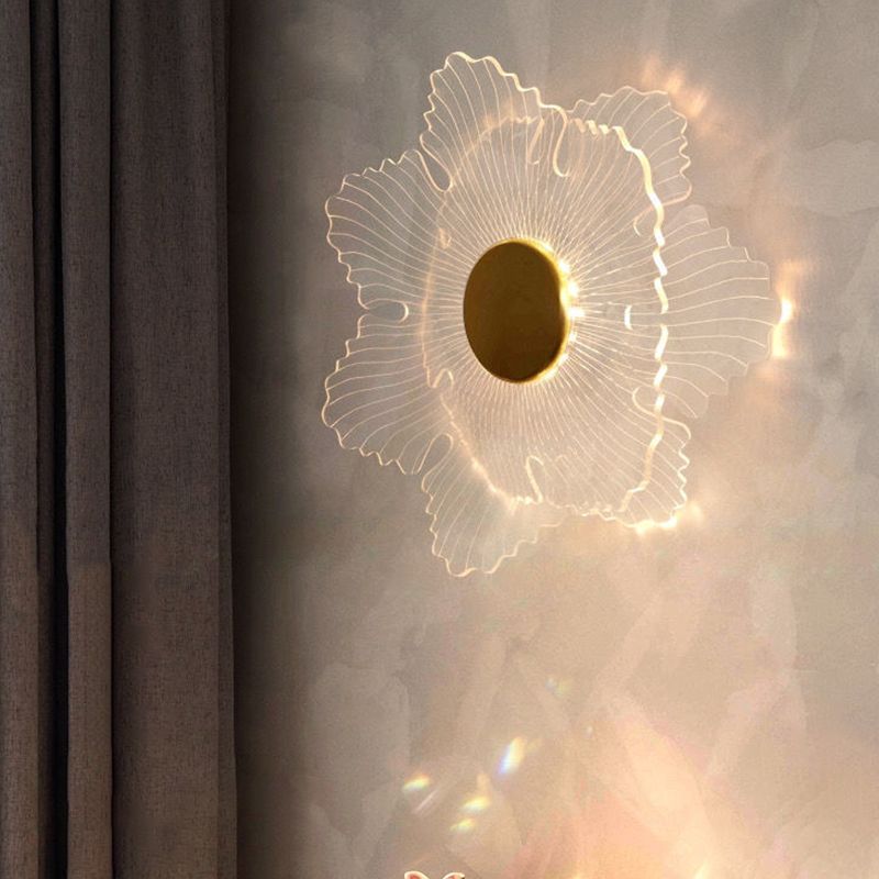 Modern Flower Shape Wall Light Sconces 1 Light Wall Lighting Fixtures for Bedroom
