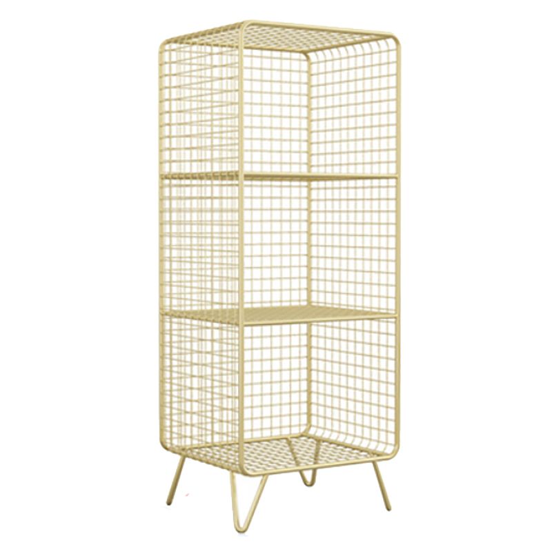 Modern Standard Bookcase Home Office Metal Bookshelf with Shelves