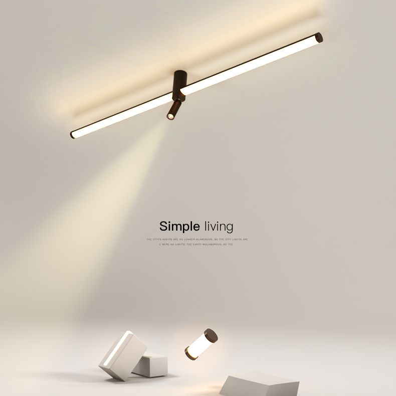 Aluminium Rectangular LED Mont semi-choux dans le plafond métal concise moderne pour les espaces intérieurs