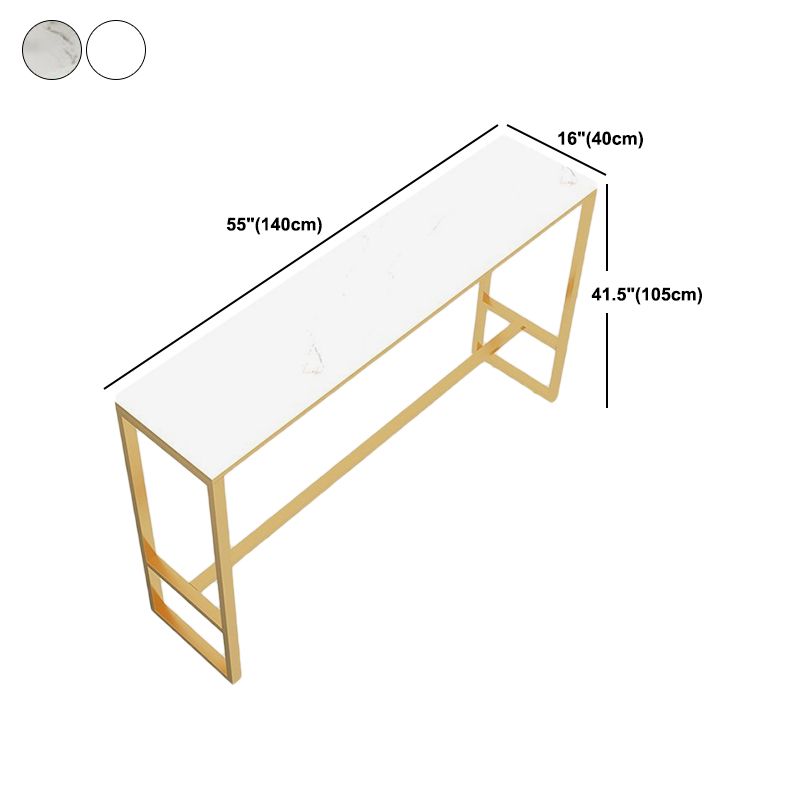 Glam 1/4/9 Pieces Bar Table Set Rectangle Counter Table with Stools for Milk Tea Shop