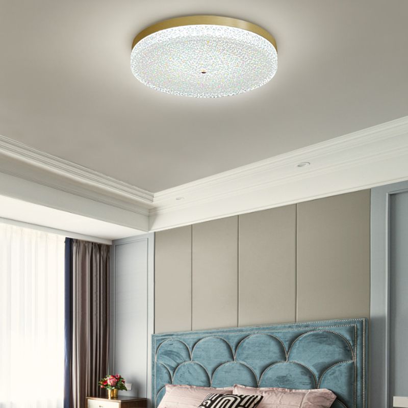 Ronde LED-plafondlamp modern koper 1-lichts inbouw voor balkon