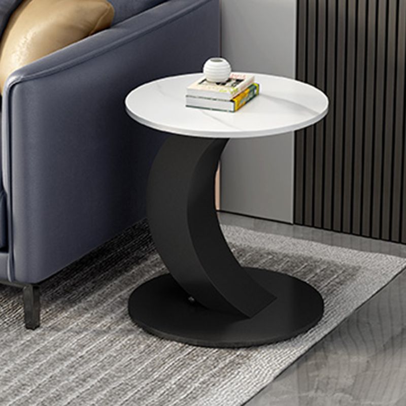 Abstract Base Design Oval/round Slate Table with Metal Base Coffee Table