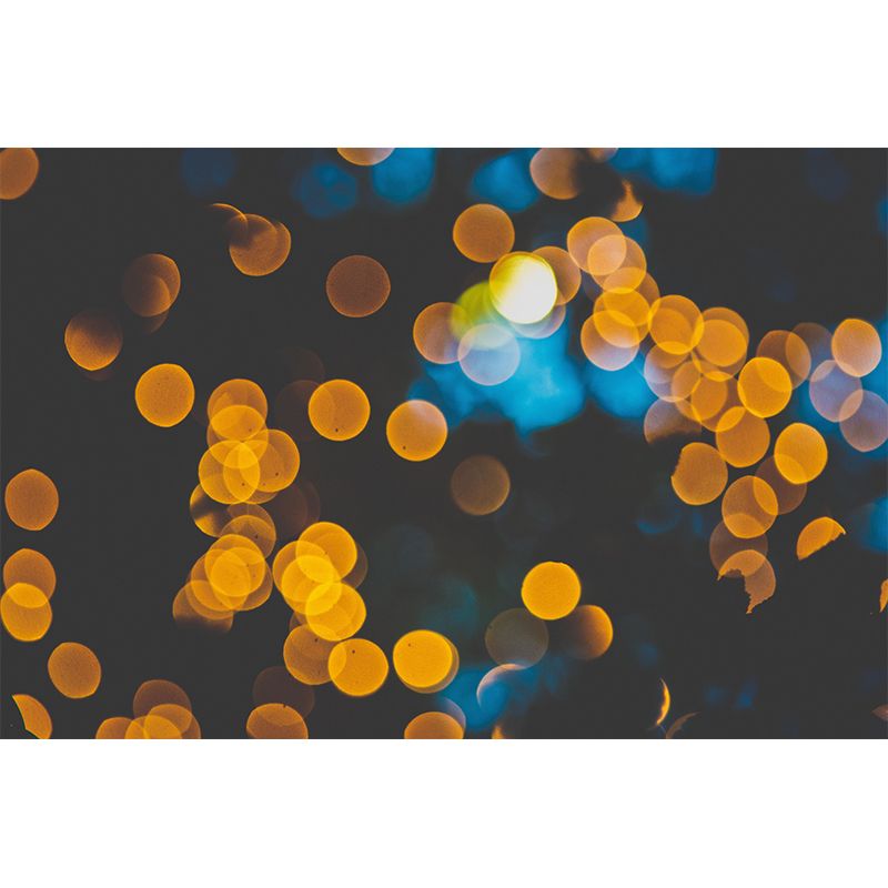 Horizontal Illustration Bokeh Wall Mural Moisture Resistant for Home Decoration