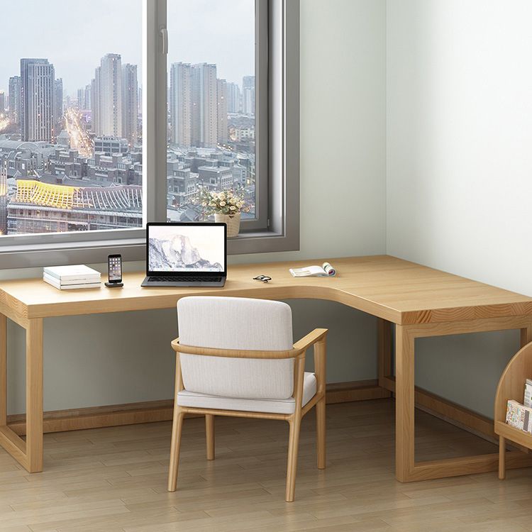 Modern Minimalist Wood Office Desk 29.6" H Writing Desk for Office and Living Room