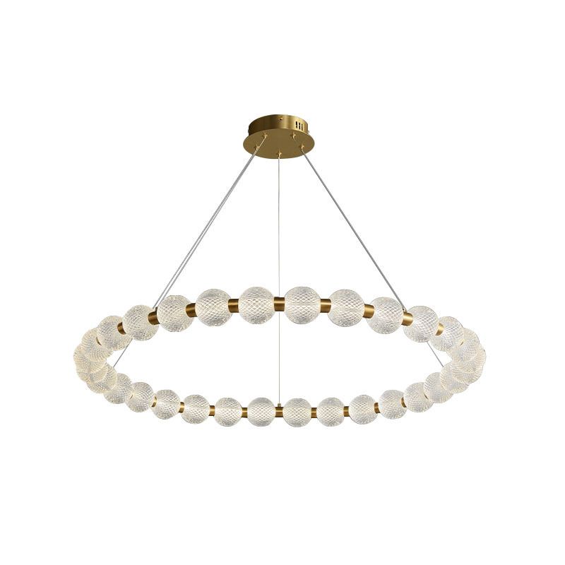 Gouden ronde vorm hanglamp moderne minimalistische acryl -ledhanglamp voor woonkamer