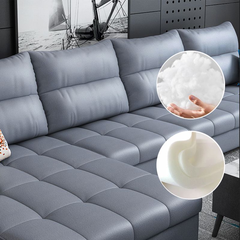 Tufted Back Faux Leather Stain-Resistant Furniture Sectionals