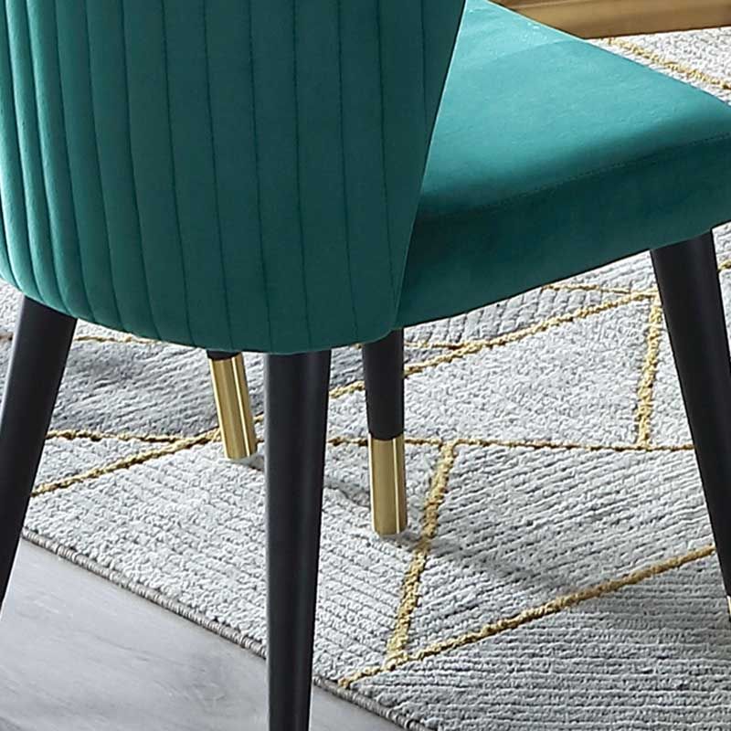 Contemporary Kitchen Fabric Dining Chair Wingback Side Chair for Home Use