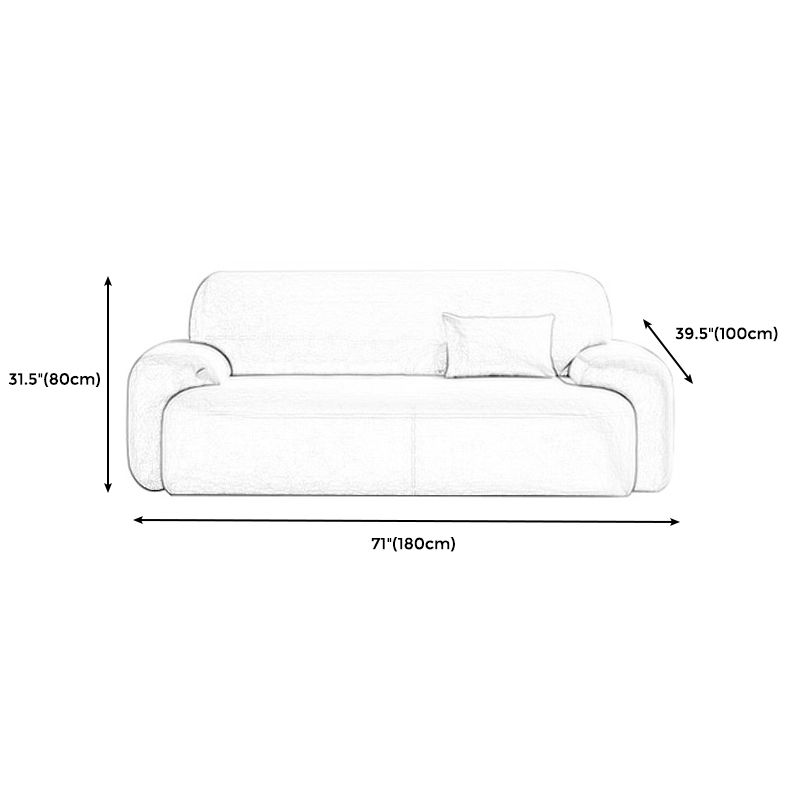 Standard Cushions Velvet Sofa 37.4"W with Recessed Arm for Living Room