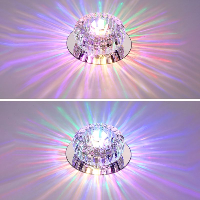 Luz de techo de cristal LED para pasillos modernos, montaje empotrado, con orificio de 2-3,5 pulgadas de diámetro