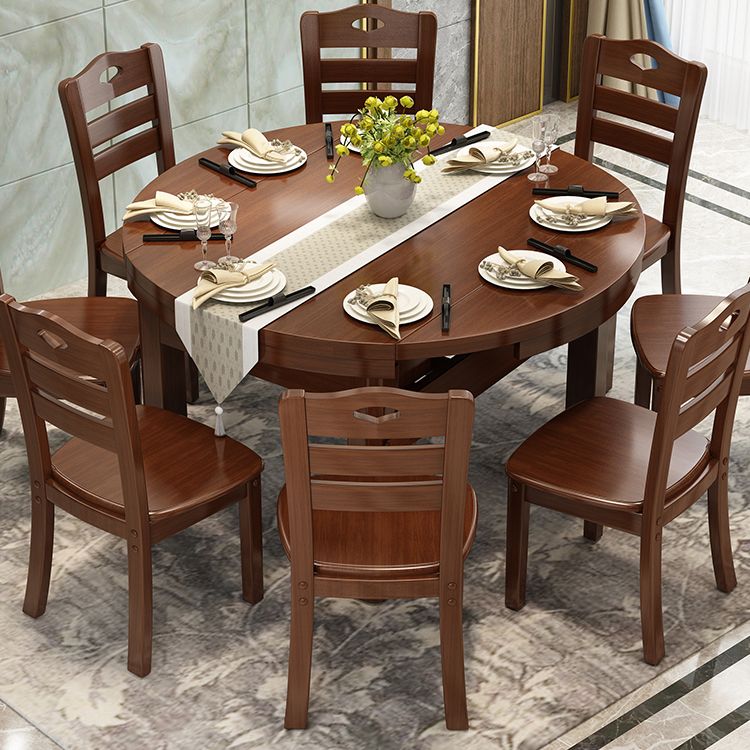 Stile moderno Round 54.33 "Tavolo da pranzo Tavolo da pranzo a goccia in legno in legno per uso domestico