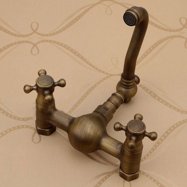 Traditional Wall Mounted Copper Claw Foot Tub Faucet Trim Low Arc Claw Foot Tub Faucet