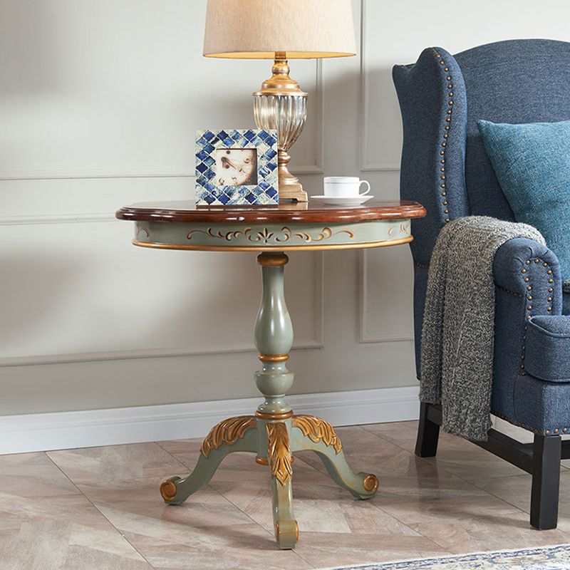 French Country Distressed Cocktail Table Wooden Coffee Table for Home