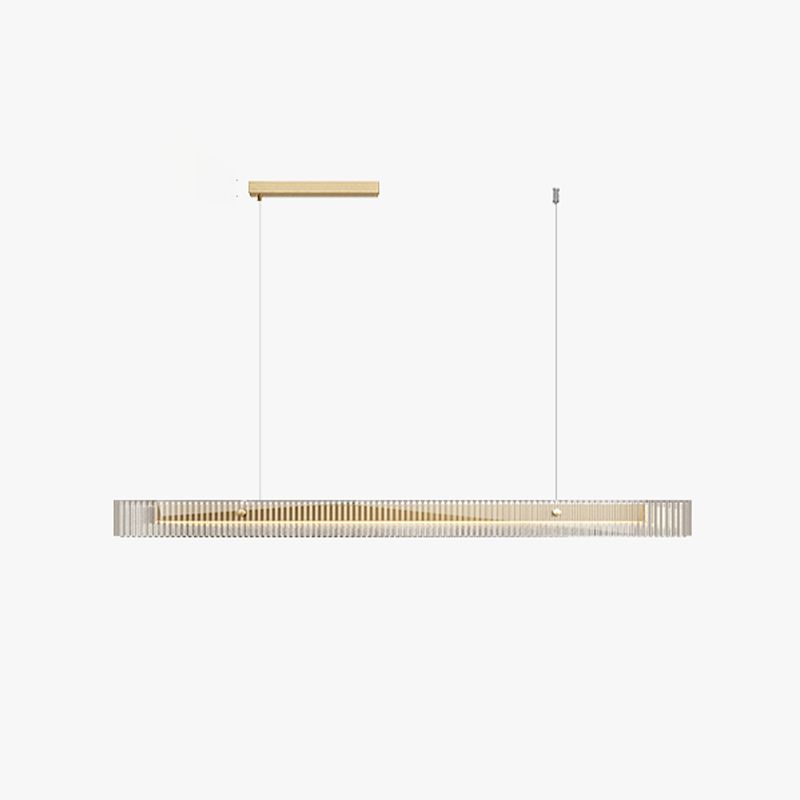 1-Light Island Ceiling Light Modern Style Rectangular Shape Glass Pendant Lighting