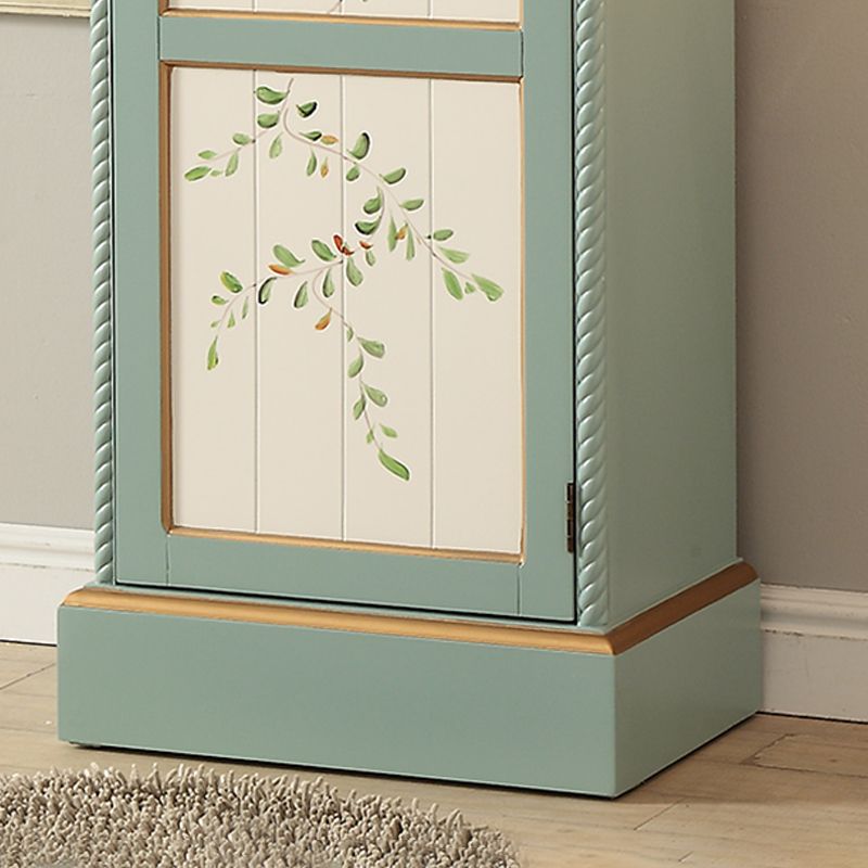 Coastal Cabinet with Hinged Door Wood Matte Finish Storage Cabinet