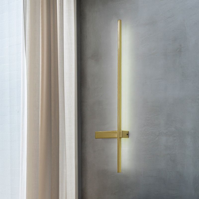 1-Light Linear Wall Light Modern Metal Wall Light Fixture for Bedroom