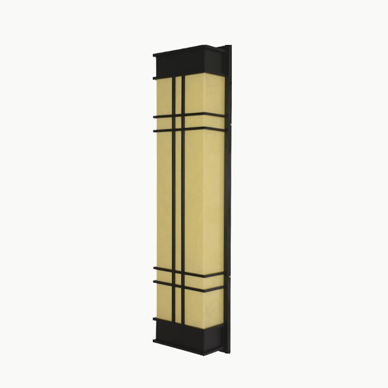 Modernist Wall Sconce Rectangular Outdoor Wall Light Fixture for Courtyard