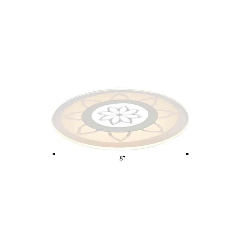 Blossom acryl inbouw hedendaagse LED witte plafondinbouwlamp in warm/wit, 8"/16,5" 20,5" breed