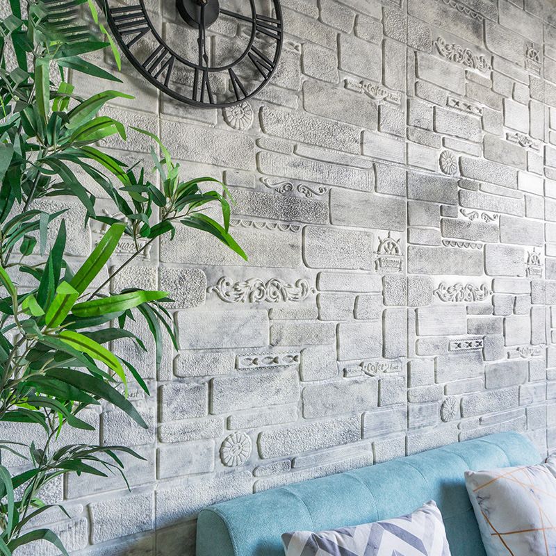 Modern Wall Paneling Peel and Stick Brick 3D Print Waterproof Wall Panel
