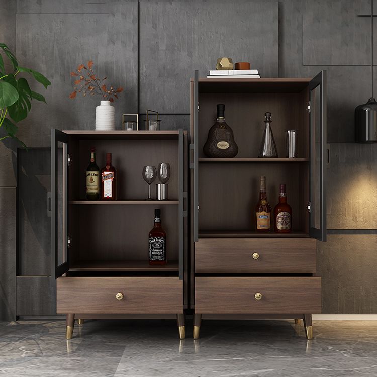 Glam Style Cupboard Artificial Wood Frame Kitchen Sideboard for Dining Room