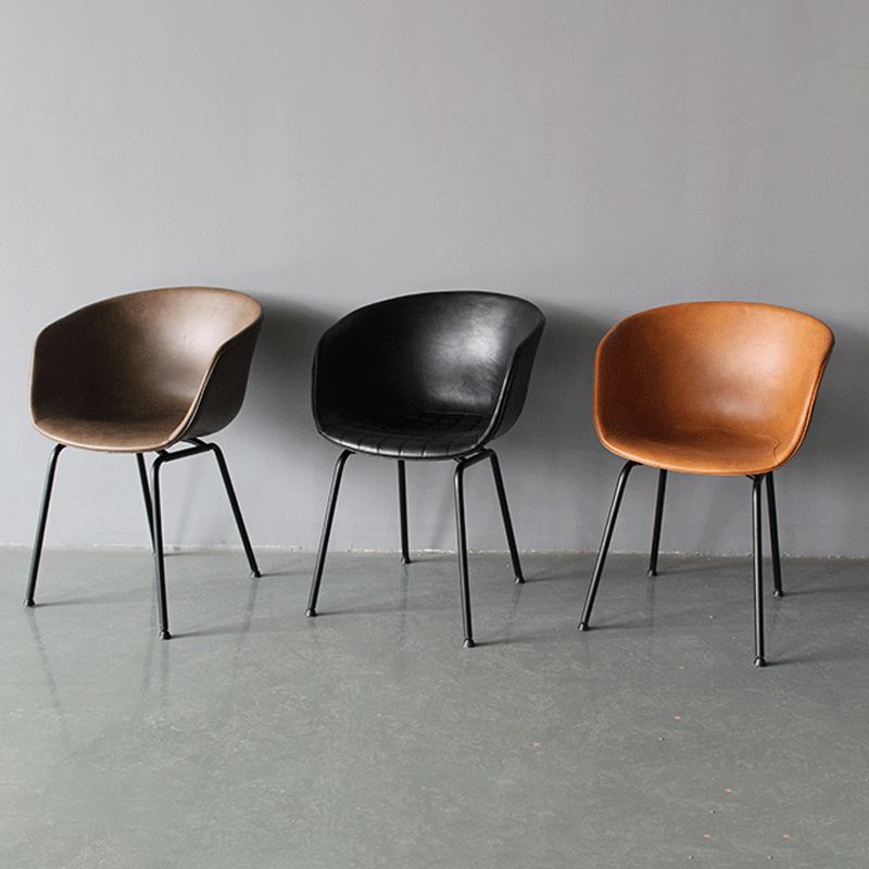 Sillón industrial para sala de reuniones con acabado mate y respaldo sólido (juego de 2)