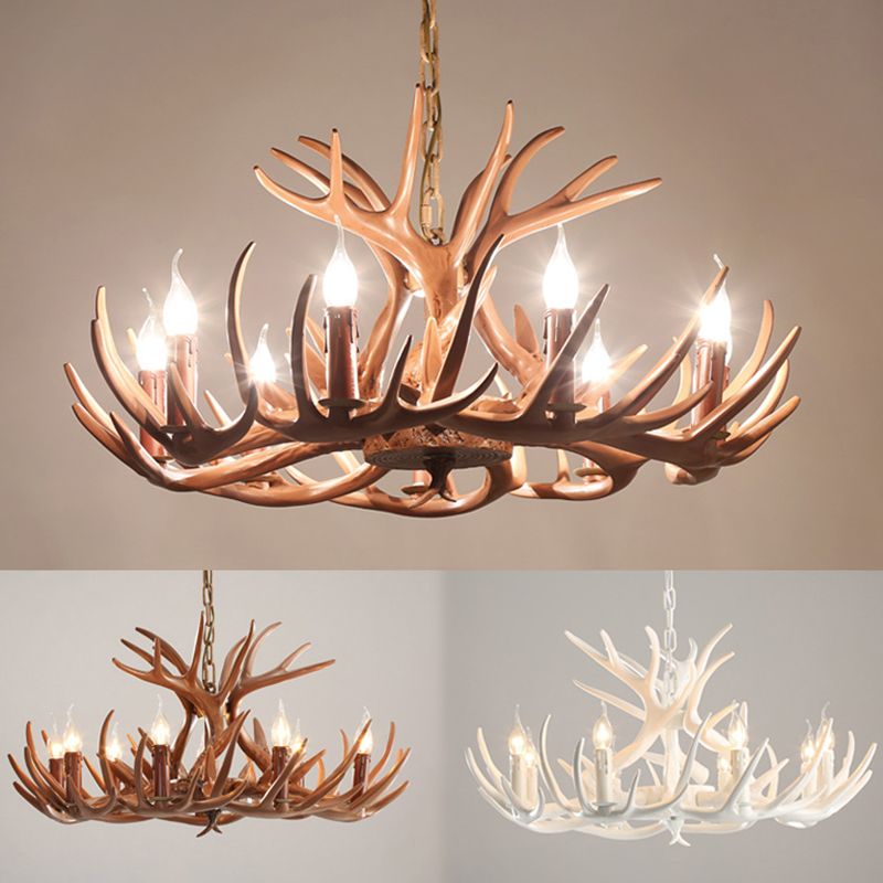 Chaîne de suspension réglable Light Light Traditional Antler Plastic Plafond Pendant