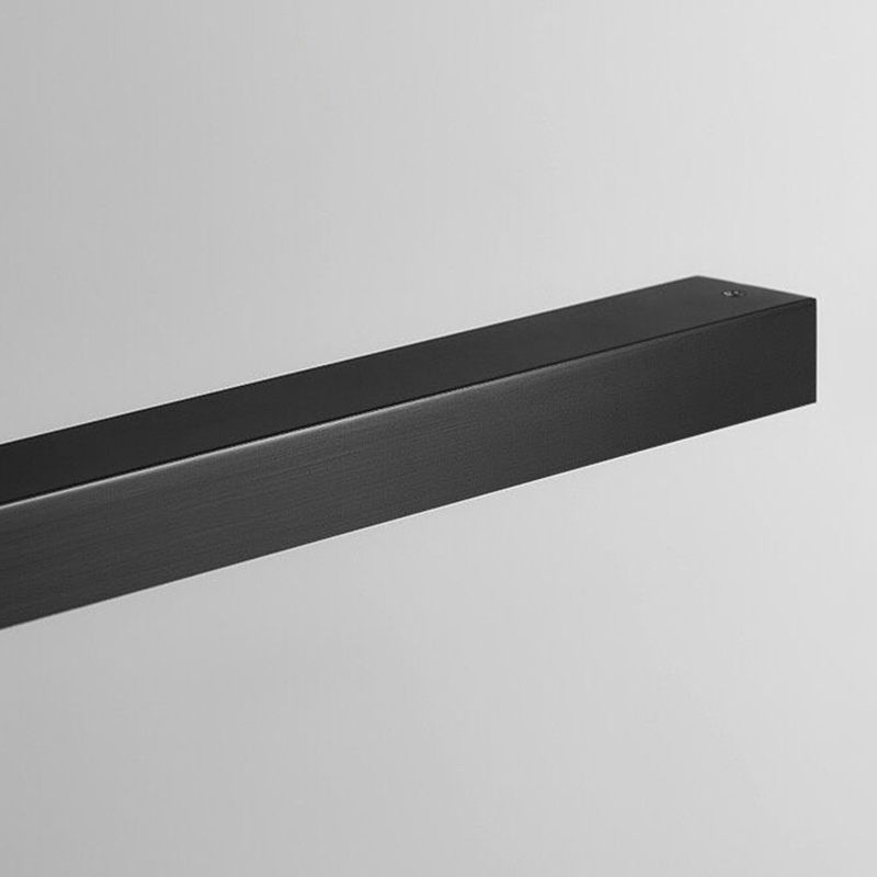 Contemporary Linear LED Hanging Pendant Lights in Black for Dining Room