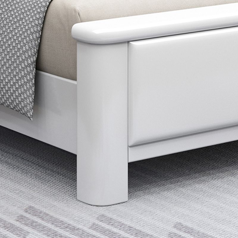 Contemporary Solid Wood Mattress Included Rectangular Panel Standard Bed