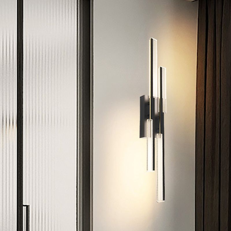 Metal Linear Shape Wall Lighting Modern Style Multi Lights Wall Mounted Light Fixture