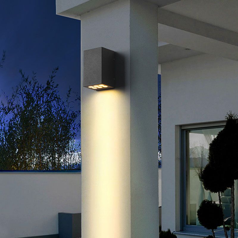 Moderne Metall 2-Licht-Wandhalterung Lampe schwarze Wandleuchten für Balkon