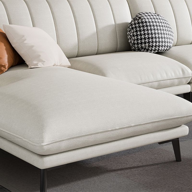Glam Sewn Pillow Back Flared Arm Living Room Faux Leather Seating