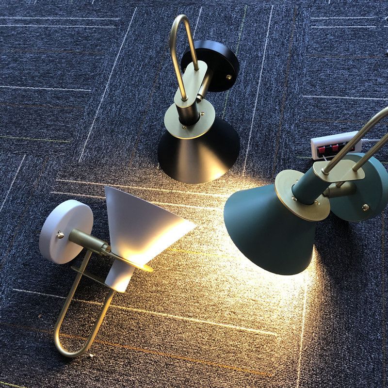 Modern Metal Wall Sconce Colorful Wall Light Fixture for Bedroom