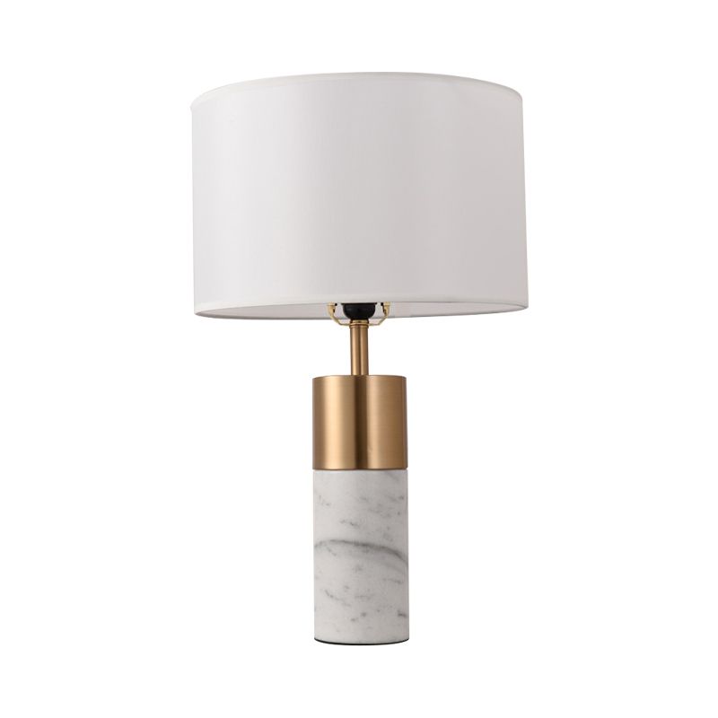 Tambre de la mesita de noche Babez 1 cabezal lámpara de soporte de noche posmoderna con pedestal de mármol en negro/blanco/gris