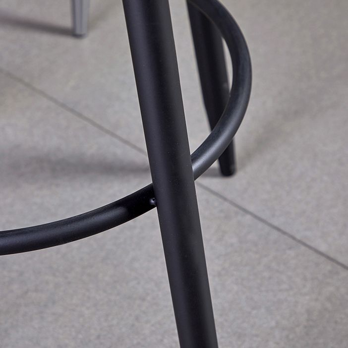 Scandinavian Iron Round Bar Stool Upholstered Velvet Counter Stool